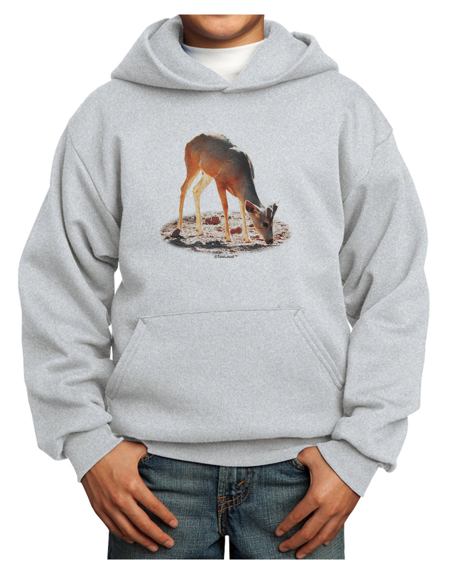 Little Buck Cutout Youth Hoodie Pullover Sweatshirt-Youth Hoodie-TooLoud-White-XS-Davson Sales