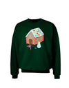 Little Gingerbread House Design #1 Adult Dark Sweatshirt by TooLoud-Sweatshirts-TooLoud-Deep-Forest-Green-Small-Davson Sales