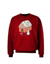 Little Gingerbread House Design #1 Adult Dark Sweatshirt by TooLoud-Sweatshirts-TooLoud-Deep-Red-Small-Davson Sales