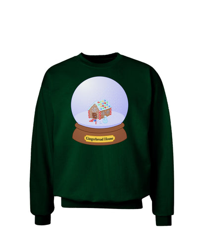 Little Gingerbread House Snow Globe Adult Dark Sweatshirt by TooLoud-Sweatshirts-TooLoud-Deep-Forest-Green-Small-Davson Sales