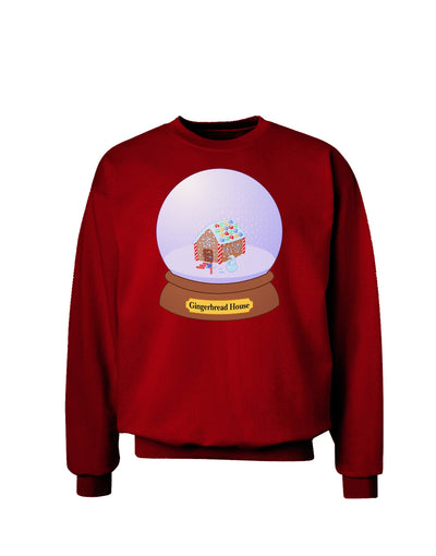 Little Gingerbread House Snow Globe Adult Dark Sweatshirt by TooLoud-Sweatshirts-TooLoud-Deep-Red-Small-Davson Sales