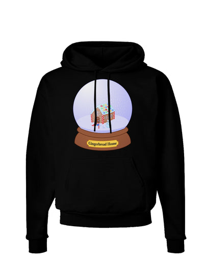 Little Gingerbread House Snow Globe Dark Hoodie Sweatshirt by TooLoud-Hoodie-TooLoud-Black-Small-Davson Sales