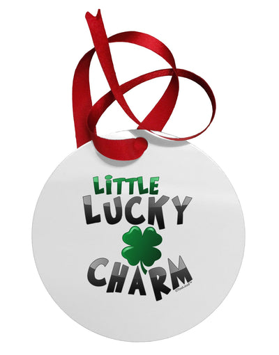 Little Lucky Charm Circular Metal Ornament-Ornament-TooLoud-White-Davson Sales