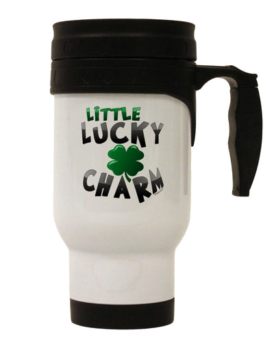 Little Lucky Charm Stainless Steel 14oz Travel Mug-Travel Mugs-TooLoud-White-Davson Sales