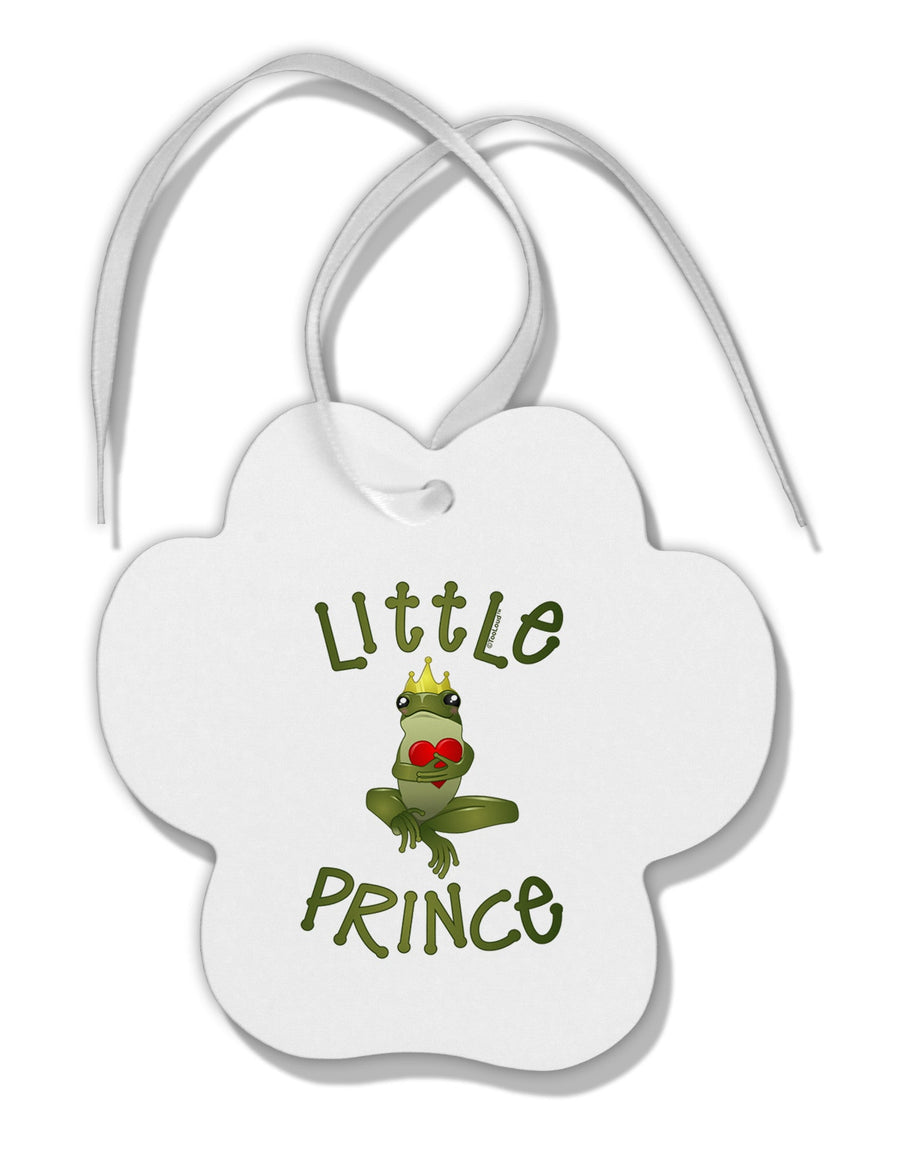 Little Prince Frog Paw Print Shaped Ornament-Ornament-TooLoud-White-Davson Sales