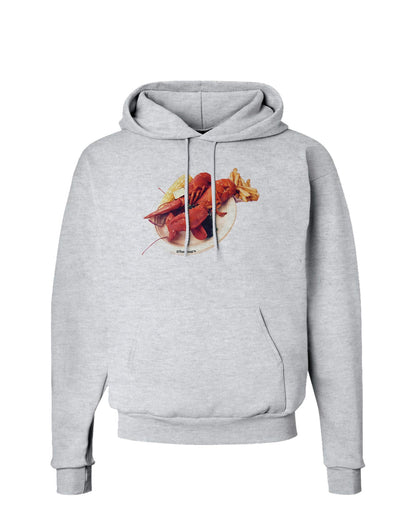 Lobster Plate Hoodie Sweatshirt-Hoodie-TooLoud-AshGray-Small-Davson Sales