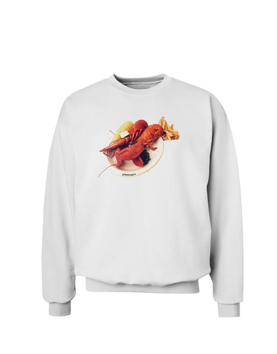 Lobster Plate Sweatshirt-Sweatshirts-TooLoud-White-Small-Davson Sales