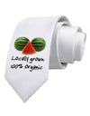 Locally Grown Organic Melons Printed White Necktie