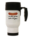 Locally Grown Organic Sausage Stainless Steel 14oz Travel Mug-Travel Mugs-TooLoud-White-Davson Sales