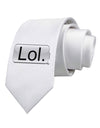 Lol Text Bubble Printed White Necktie