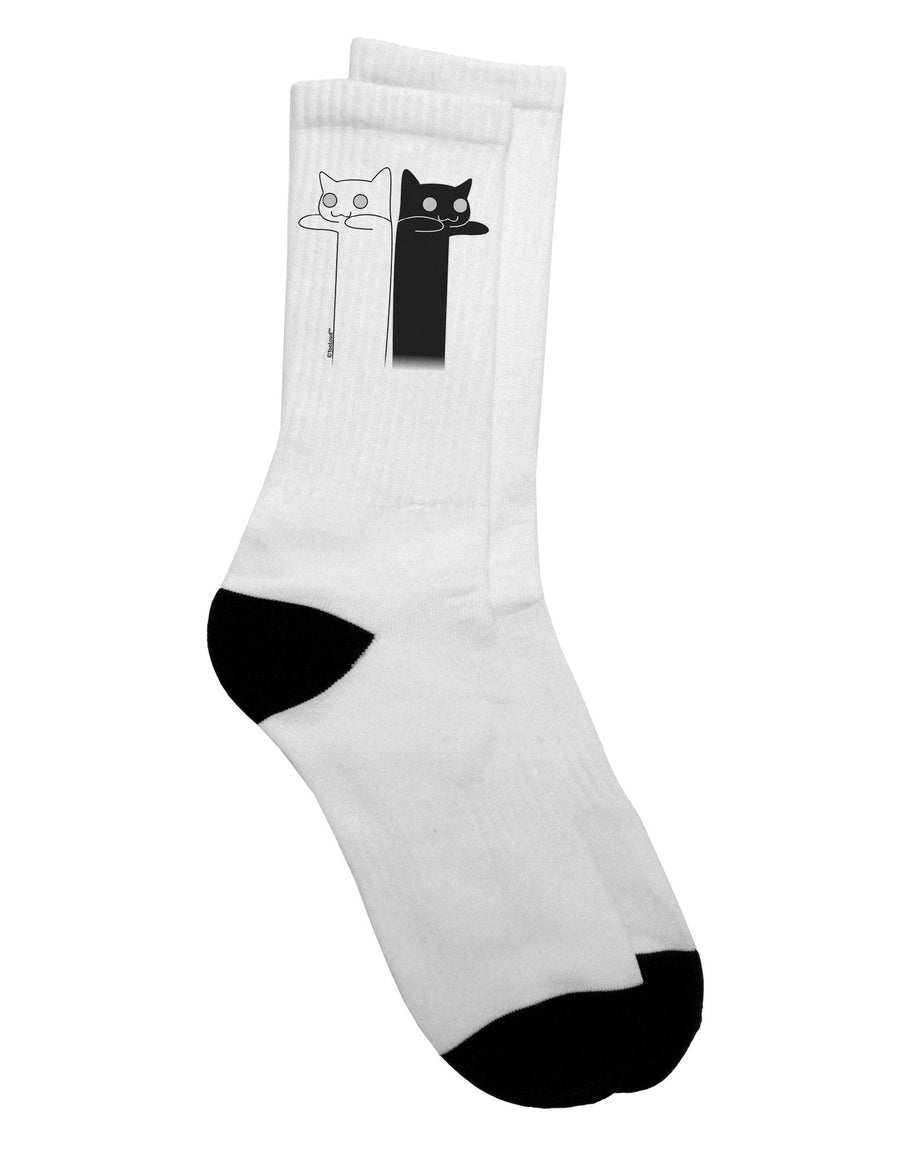 Longcat and Tacgnol - Internet Humor Adult Crew Socks - Available at TooLoud-Socks-TooLoud-White-Ladies-4-6-Davson Sales