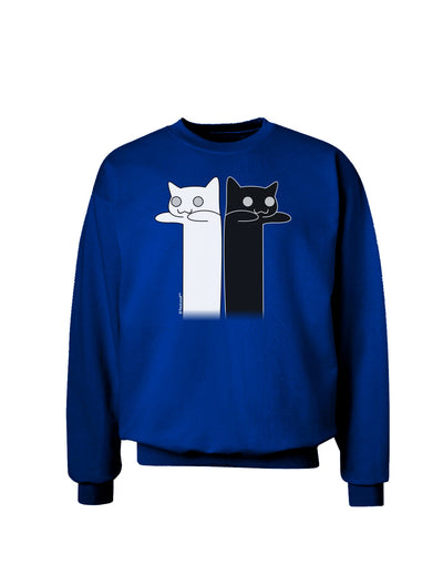 Longcat and Tacgnol - Internet Humor Adult Dark Sweatshirt by TooLoud-Sweatshirts-TooLoud-Deep-Royal-Blue-Small-Davson Sales