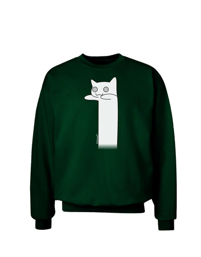 Longcat - Internet Humor Adult Dark Sweatshirt by TooLoud-Sweatshirts-TooLoud-Deep-Forest-Green-Small-Davson Sales