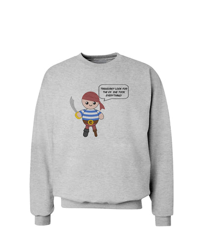 Look for the Ex - Petey the Pirate Sweatshirt-Sweatshirts-TooLoud-AshGray-Small-Davson Sales