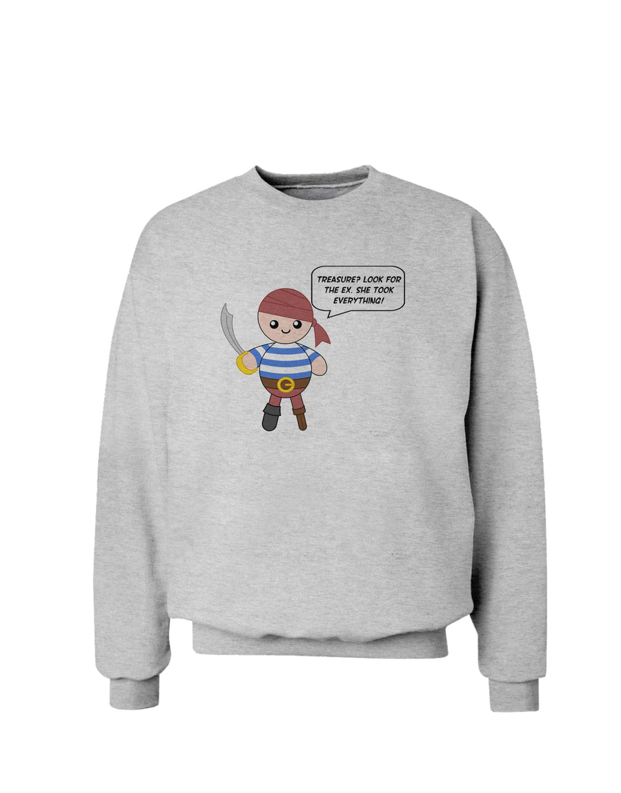 Look for the Ex - Petey the Pirate Sweatshirt-Sweatshirts-TooLoud-White-Small-Davson Sales