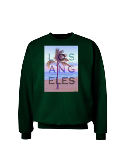 Los Angeles Beach Filter Adult Dark Sweatshirt-Sweatshirt-TooLoud-Deep-Forest-Green-Small-Davson Sales