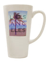 Los Angeles Beach Filter - Exquisite 16 Ounce Conical Latte Coffee Mug - TooLoud-Conical Latte Mug-TooLoud-White-Davson Sales