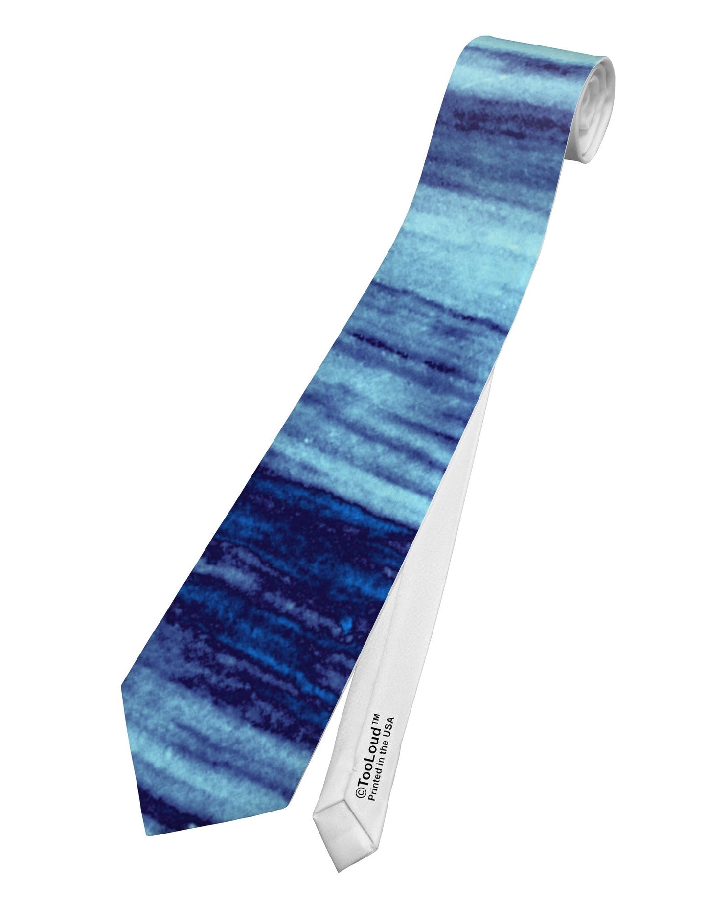 Lost at Sea Abstract Printed White Necktie All Over Print by