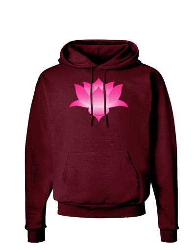 Lotus Flower Design Gradient Dark Hoodie Sweatshirt by TooLoud-Hoodie-TooLoud-Maroon-Small-Davson Sales