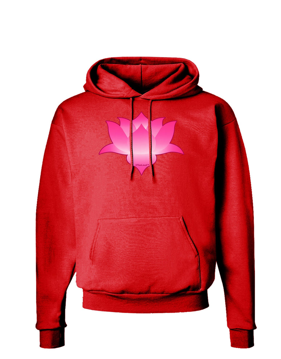 Lotus Flower Design Gradient Dark Hoodie Sweatshirt by TooLoud-Hoodie-TooLoud-Black-Small-Davson Sales