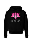 Lotus Flower Design Gradient - Text Dark Hoodie Sweatshirt by TooLoud-Hoodie-TooLoud-Black-Small-Davson Sales