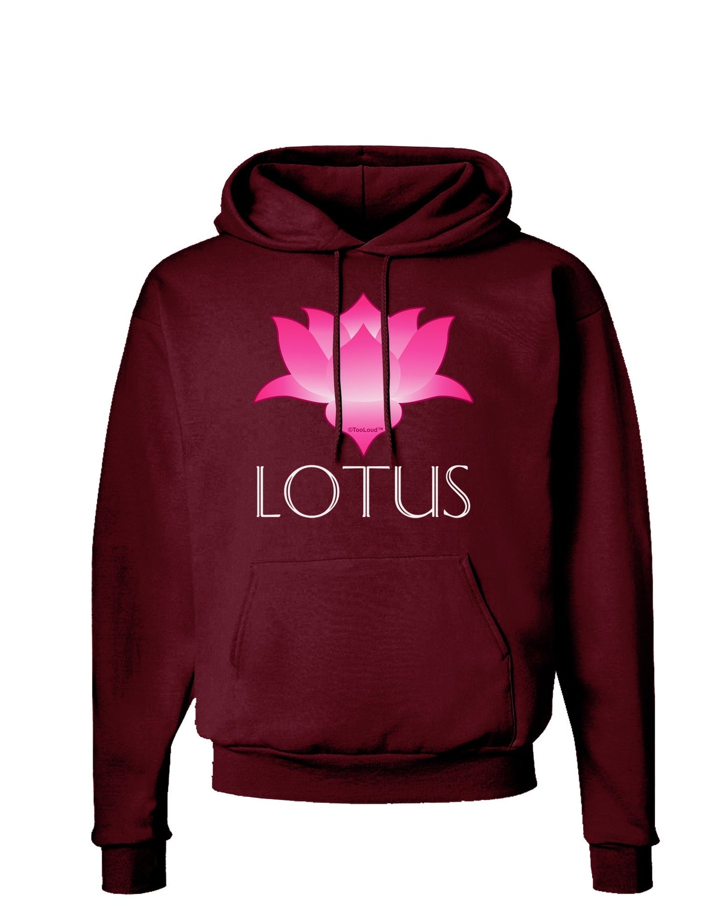 Lotus Flower Design Gradient - Text Dark Hoodie Sweatshirt by TooLoud-Hoodie-TooLoud-Maroon-Small-Davson Sales