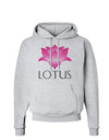 Lotus Flower Design Gradient - Text Hoodie Sweatshirt by TooLoud-Hoodie-TooLoud-AshGray-Small-Davson Sales