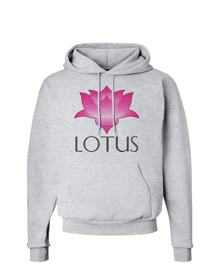 Lotus Flower Design Gradient - Text Hoodie Sweatshirt by TooLoud-Hoodie-TooLoud-White-Small-Davson Sales