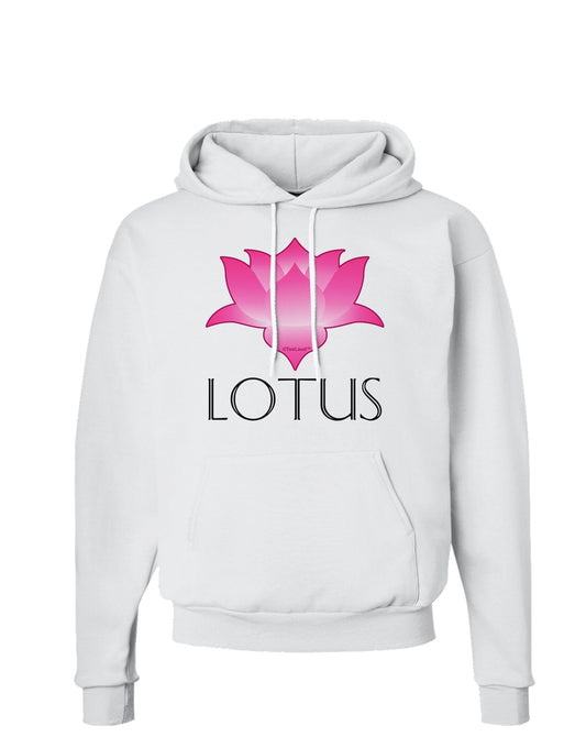 Lotus Flower Design Gradient - Text Hoodie Sweatshirt by TooLoud-Hoodie-TooLoud-White-Small-Davson Sales
