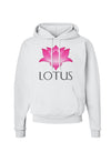 Lotus Flower Design Gradient - Text Hoodie Sweatshirt by TooLoud-Hoodie-TooLoud-White-Small-Davson Sales