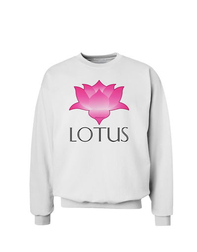 Lotus Flower Design Gradient - Text Sweatshirt by TooLoud-Sweatshirts-TooLoud-White-Small-Davson Sales