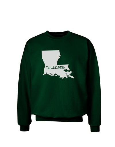 Louisiana - United States Shape Adult Dark Sweatshirt by TooLoud-Sweatshirts-TooLoud-Deep-Forest-Green-Small-Davson Sales