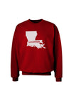 Louisiana - United States Shape Adult Dark Sweatshirt by TooLoud-Sweatshirts-TooLoud-Deep-Red-Small-Davson Sales