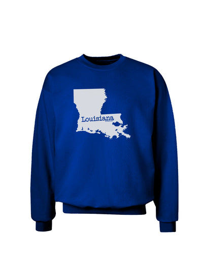 Louisiana - United States Shape Adult Dark Sweatshirt by TooLoud-Sweatshirts-TooLoud-Deep-Royal-Blue-Small-Davson Sales