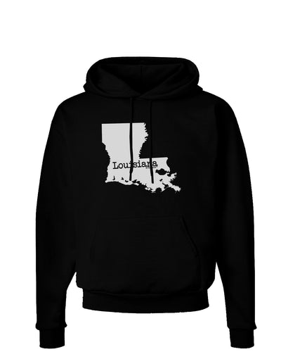 Louisiana - United States Shape Dark Hoodie Sweatshirt by TooLoud-Hoodie-TooLoud-Black-Small-Davson Sales