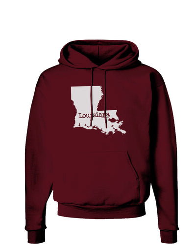 Louisiana - United States Shape Dark Hoodie Sweatshirt by TooLoud-Hoodie-TooLoud-Maroon-Small-Davson Sales