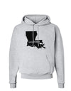 Louisiana - United States Shape Hoodie Sweatshirt by TooLoud-Hoodie-TooLoud-AshGray-Small-Davson Sales