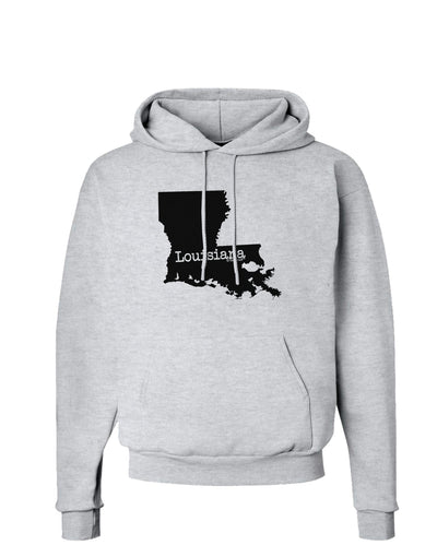 Louisiana - United States Shape Hoodie Sweatshirt by TooLoud-Hoodie-TooLoud-AshGray-Small-Davson Sales