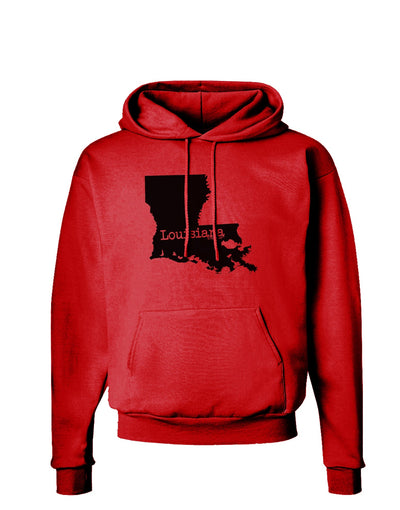 Louisiana - United States Shape Hoodie Sweatshirt by TooLoud-Hoodie-TooLoud-Red-Small-Davson Sales