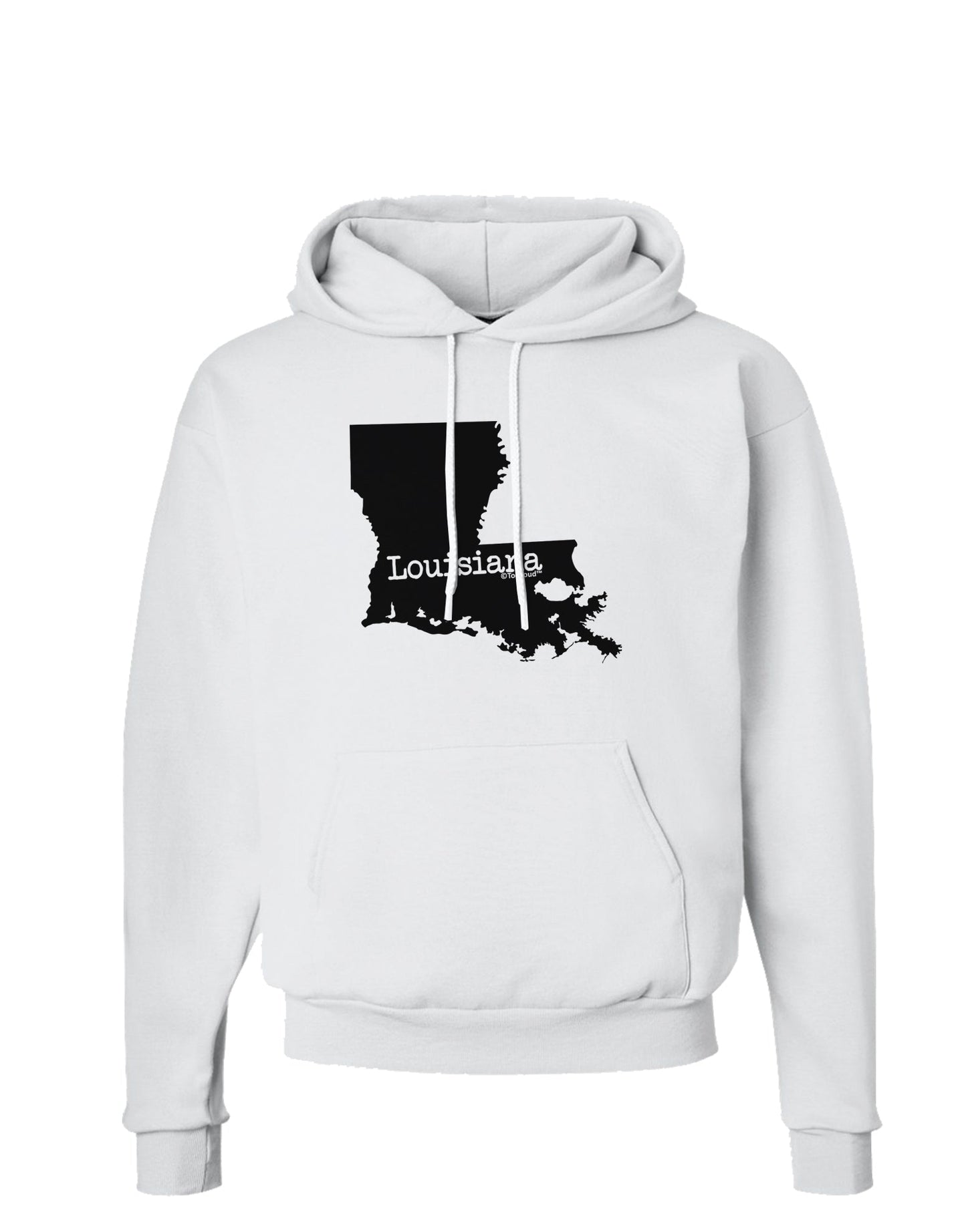Louisiana - United States Shape Hoodie Sweatshirt by TooLoud-Hoodie-TooLoud-White-Small-Davson Sales