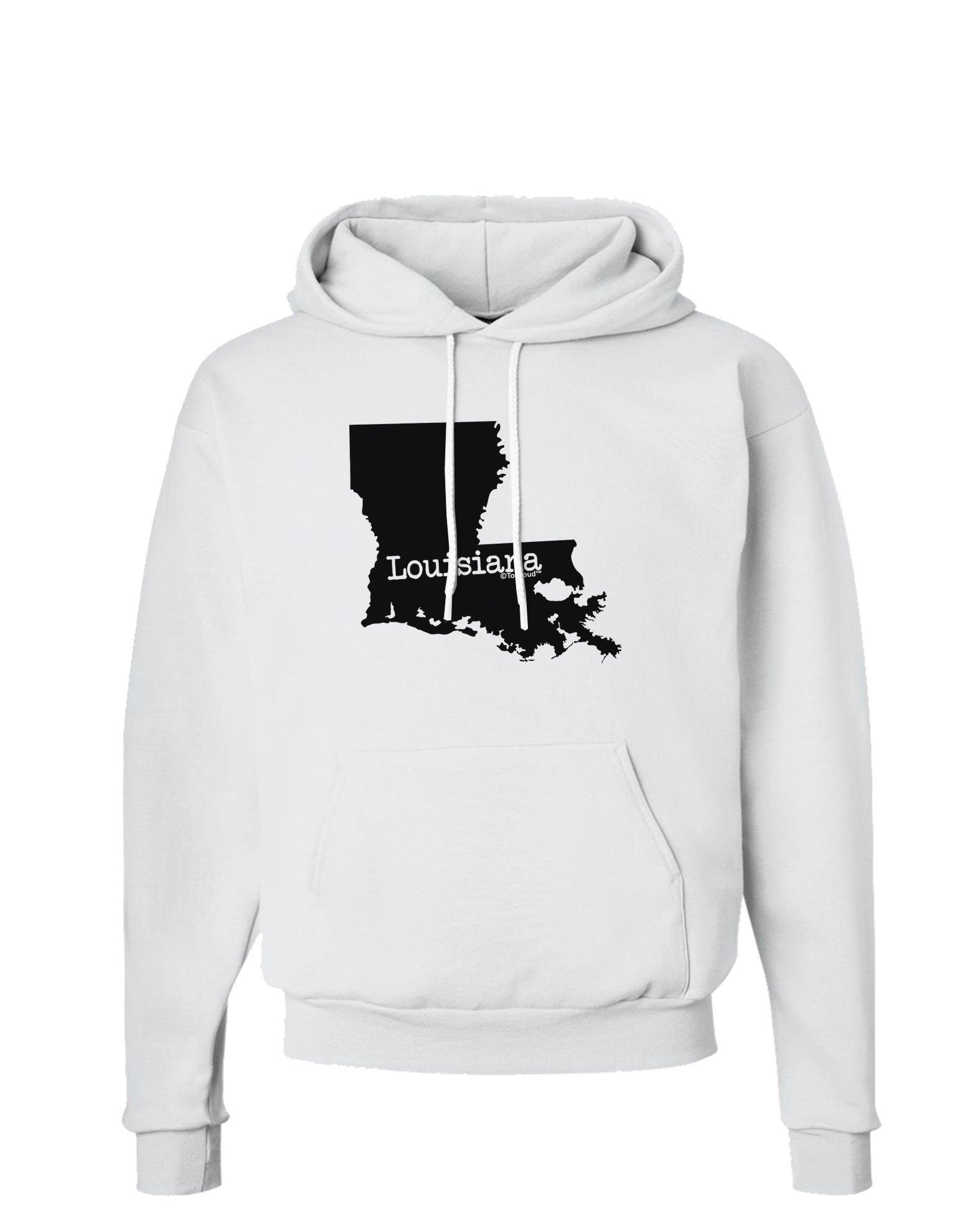 Louisiana - United States Shape Hoodie Sweatshirt by TooLoud-Hoodie-TooLoud-White-Small-Davson Sales