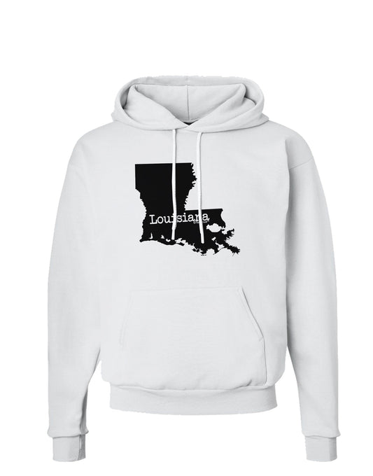 Louisiana - United States Shape Hoodie Sweatshirt by TooLoud-Hoodie-TooLoud-White-Small-Davson Sales
