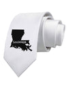 Louisiana - United States Shape Printed White Necktie by TooLoud