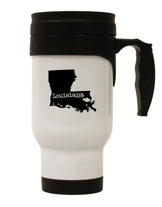 Louisiana - United States Shape Stainless Steel 14oz Travel Mug-Travel Mugs-TooLoud-White-Davson Sales