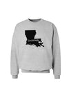 Louisiana - United States Shape Sweatshirt by TooLoud-Sweatshirts-TooLoud-AshGray-Small-Davson Sales