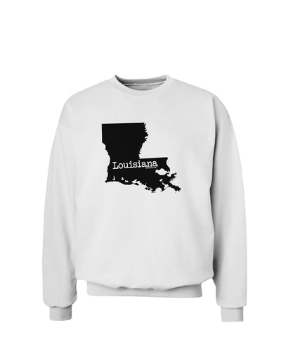 Louisiana - United States Shape Sweatshirt by TooLoud-Sweatshirts-TooLoud-White-Small-Davson Sales