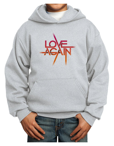 Love Again Typography Youth Hoodie Pullover Sweatshirt-Youth Hoodie-TooLoud-Ash-XS-Davson Sales