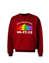 Love Always Wins with Date - Marriage Equality Adult Dark Sweatshirt-Sweatshirts-TooLoud-Deep-Red-Small-Davson Sales