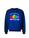 Love Always Wins with Date - Marriage Equality Adult Dark Sweatshirt-Sweatshirts-TooLoud-Deep-Royal-Blue-Small-Davson Sales