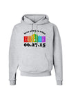 Love Always Wins with Date - Marriage Equality Hoodie Sweatshirt-Hoodie-TooLoud-AshGray-Small-Davson Sales